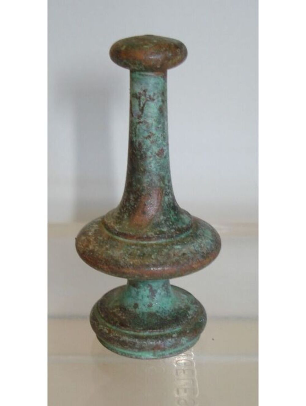 Vintage Cast Metal fancy shaped Finial c1930s with old original patina